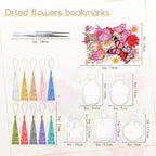 TaoBary 91 Pcs DIY Handmade Transparent Dried Flower Bookmark Set Include - Image 2