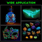FansArriche Glow in the Dark Fabric Paint, 32 Colors x 20 ml Neon Paint | - Image 6