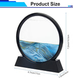 Coitak Moving Sand Art Picture, Round Glass Dynamic Sand Picture, Desktop Sand - Image 2
