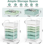 4 Drawer Rolling Storage Cart - Image 2
