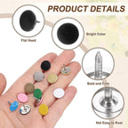 uxcell 150Pcs Upholstery Tacks, 11mmx10mm Flat Head Thumb Tack Decorative - Image 3