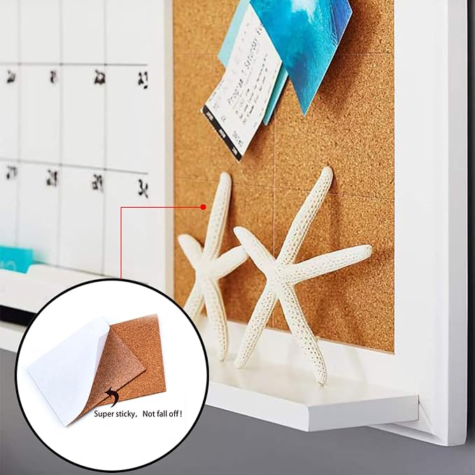 Self-Adhesive Cork Square, Allazone 120 Pack 10 x 10CM Cork Backing Sheets - Image 6