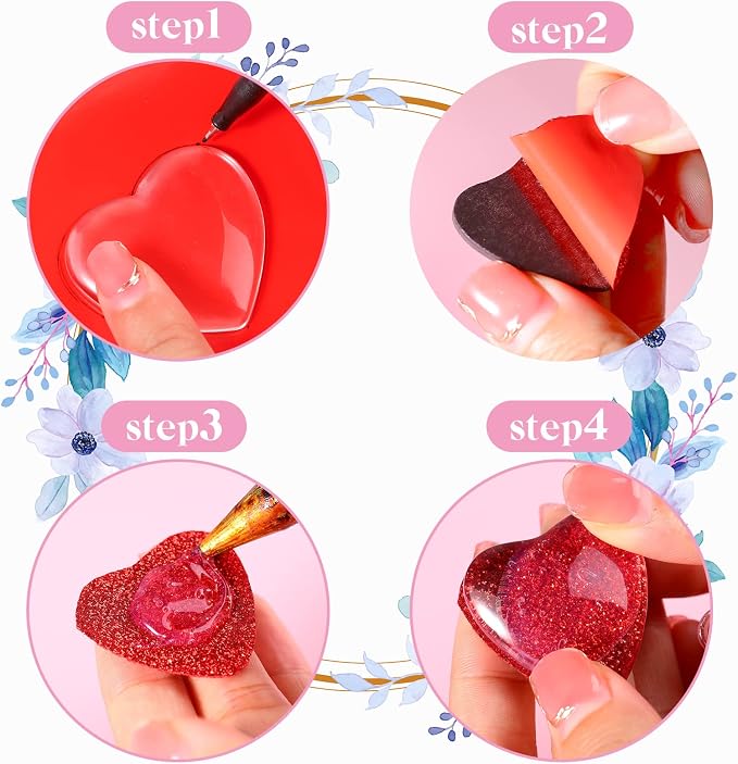 Weewooday 72 Pieces Heart Glass Craft Magnets Round Fridge Ceramic Ferrite - Image 3