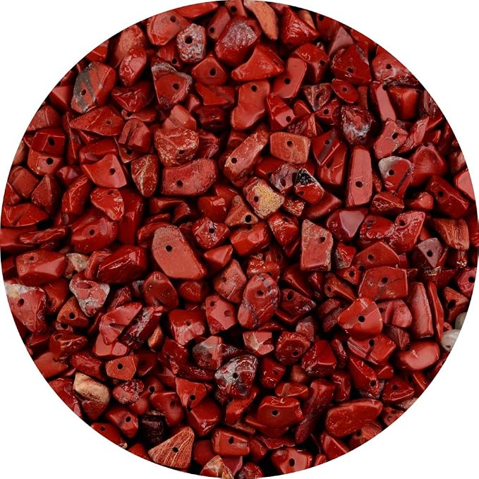 Natural Chip Stone Beads Red Jasper 5-8mm About 400 Pieces Irregular Gemstones by Cmidy