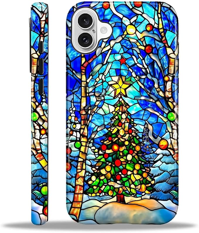 Case for iPhone 16, Scratch Resistant Hybrid Double Layer Hard Shell，Christmas by Toulas