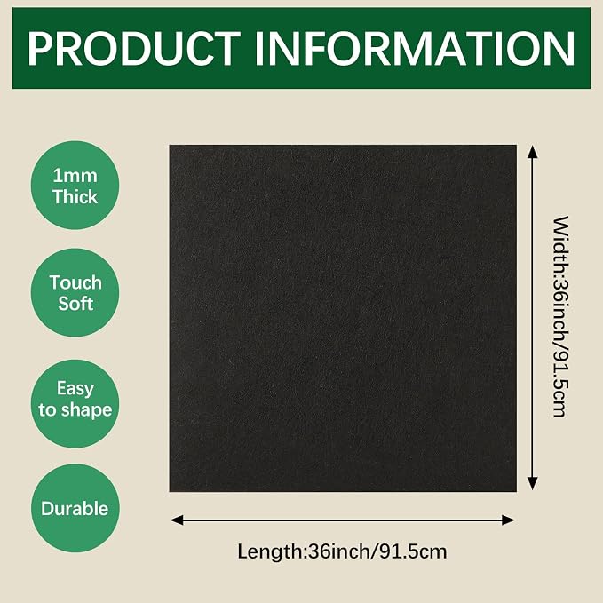 Black Felt Sheets 36 X 36 inht Felt Sheets - Image 2