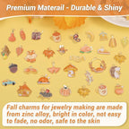 100Pcs 50 Pairs Fall Charms for Jewelry Making and Bracelets, Thanksgiving - Image 4