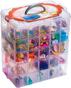 Sooyee 5 Layers Stackable Storage Container Clear 50 Adjustable Compartments - Image 2