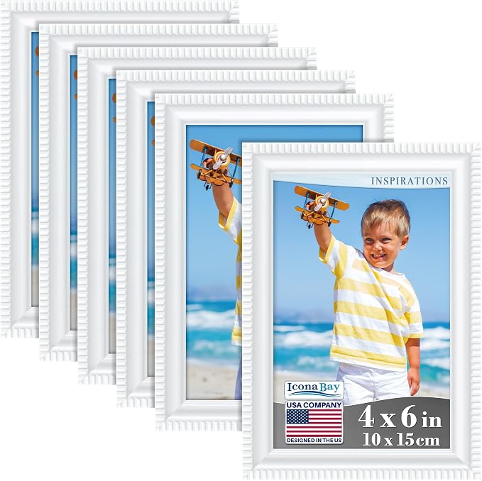 Icona Bay 4x6 Picture Frames, 6 Pack, Contemporary, Inspirations | These Icona by IconaBay