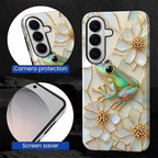 for Samsung Galaxy S26+ Case, Stained Glass Frog Flowers Pattern Glossy 2 in 1 - Image 5