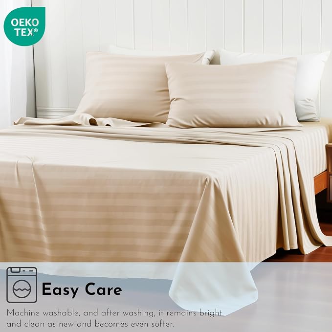 Cotton Flat Sheets Only, 600 TC 100% Cotton Flat Sheet Top Sheet Only, Twin - Image 8
