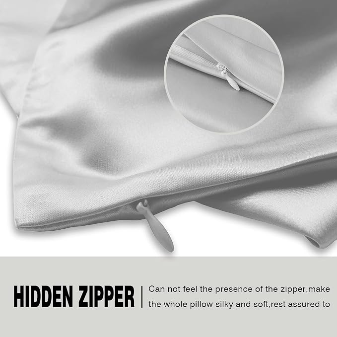 Silk Pillow Cases 2 Pack Soft Breathable and Sliky King Size Pillow Cases Set - Image 4
