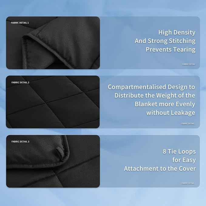 Topcee Weighted Blanket Soft Cooling Heavy Blanket Sleeping, Apply to 190-210 - Image 7