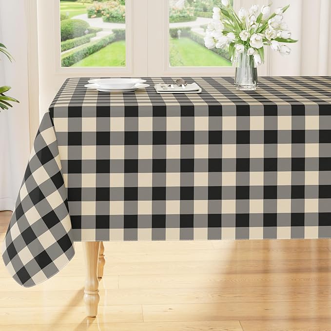 Smiry Square Table Cloth, Waterproof Vinyl Tablecloth by Smiry