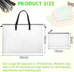 Saintrygo 10 Pcs Art Portfolio Bag 19 x 25 Inches Artist Supply Organizer - Image 2