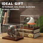 JupDec Mini Helmet Display Case, Acrylic Clear 1/2 Football Baseball Helmet - Image 7