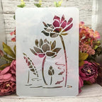 TIAMECH A4 Reusable Lotus Flower Stencil - Image 4