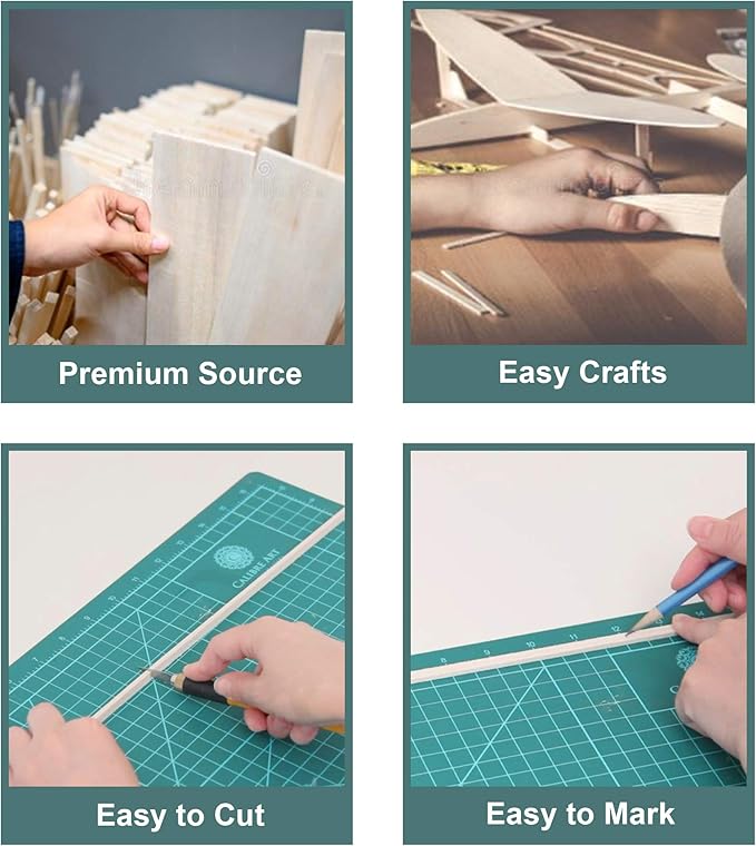 12 Sheets 8x4 Inch Unfinished Balsa Wood Sheets Thick - Image 7
