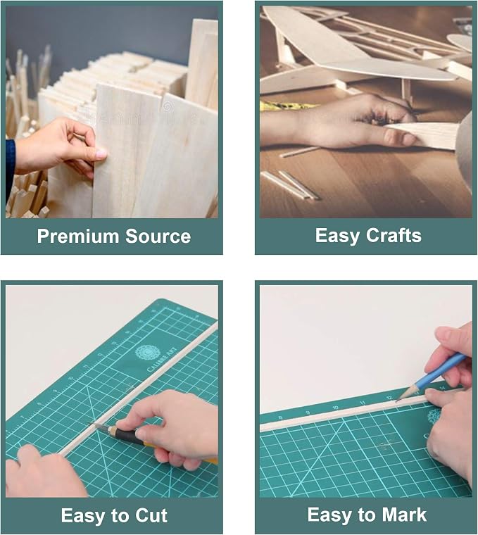 12 Sheets 8x4 Inch Unfinished Balsa Wood Sheets Thick - Image 7