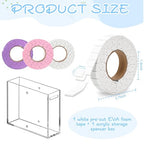 Double Sided Foam Tape Squares 0.75 X 0.5 Pre Cut Foam Adhesive Squares Roll - Image 2