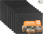 Felt Furniture Pads 10pcs 8" x 6" Adhesive Large Felt Pads, Cuttable Chair Leg by BAIPOK
