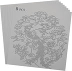 LDXDRU 8 Pcs Linocut Block Gray 12" x 12", Rubber Blocks by LDXDRU