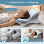 Cervical Neck Pillow for Pain Relief, Ergonomic Reading Pillow for Bed - Image 6