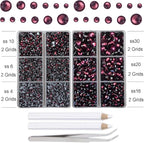 10000Pcs 2-Boxes Mixed Size Hot Fix Round Crystals Gems Glass Stones Hotfix - Image 3