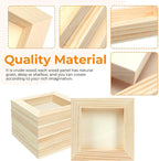 FSWCCK 5 Pack 4 x 4 inch Wood Panel Boards, Unfinished Wood Canvas Panels - Image 3