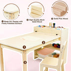 bbgroundgrm Kids Art Table and Chair Set, Birch Wooden Activity Craft Table - Image 3