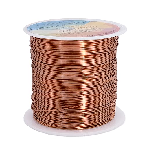 328 Feet Tarnish Resistant Copper Wires 24 Gauge/0.5mm Jewelry Craft Wires by CREATZONE
