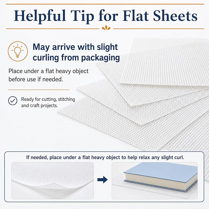 YOUNTHYE 12 Pack 14 Count Plastic Canvas Sheets, 8.2 x 11 Inch White Plastic - Image 4