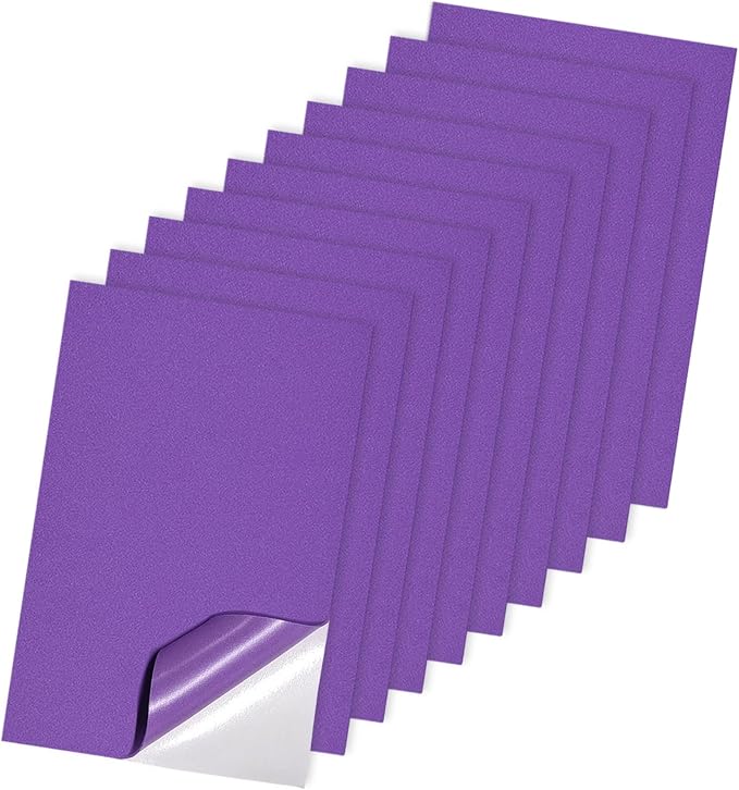 Adhesive Foam Sheets, 7x11.3 Inch Craft Eva Foam Sheets, 2mm Thick 10 Pcs by Xirlivpc
