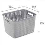 Sterilite 6-Pack Tall Weave Basket, Woven Plastic Storage Baskets - Image 2