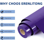 RENLITONG Purple Iron on Vinyl 12Inch by 50ft Roll Heat Transfer Vinyl - Image 2
