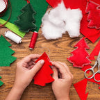 24 Pcs Felt Sheets for Crafts, 8 X 12 Inch Christmas Red Yellow White Fabric - Image 5