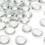 DomeStar 1LB Flat Glass Marbles, 28-30PCS Large Glass Beads Transparent | by DOMESTAR