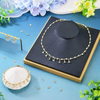 FASHEWELRY 10Pcs Teardrop Cubic Zirconia Charms Real 18K Gold Plated Crystal - Image 2