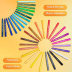 M&G Washable Tempera Paint Sticks, 48 colors Solid Tempera Paint Set - Image 3