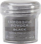 Ranger Embossing Powder, .56 Ounce Jar, Super Fine Black by Unknown