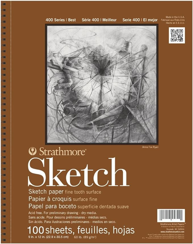 Strathmore 400 Series Sketch Pad, 9x12 inch, 50 Sheets by StrathmorePaper