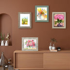 LUCKYLIFE 8x10 Picture Frame Set of 4, Rustic Brown Picture Frames - Image 4