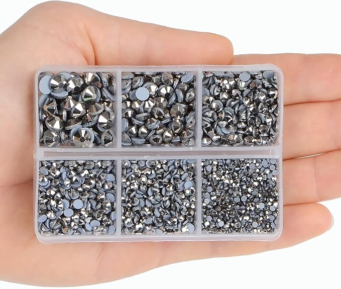 4000Pcs Mixed Size Hot Fix Round Crystals Gems Glass Stones Hotfix Flat Back - Image 6