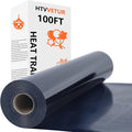 HTVVETUR Black Iron on Vinyl Roll 12" x 100ft, HTV Heat Transfer Vinyl by HTVVETUR