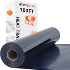 HTVVETUR Black Iron on Vinyl Roll 12" x 100ft, HTV Heat Transfer Vinyl by HTVVETUR