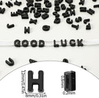 Augshy 700Pcs Black Large Alphabet Letter Beads - Image 2
