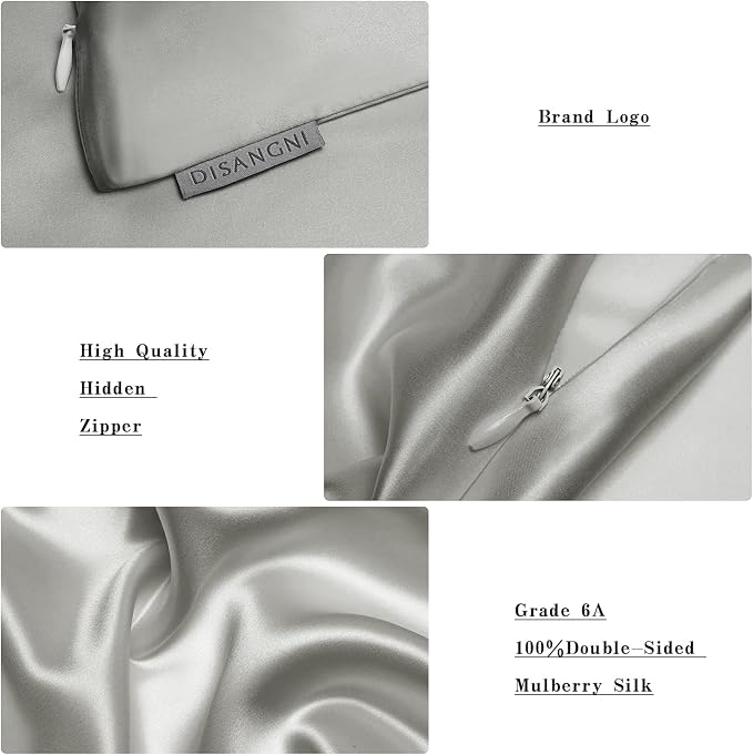 DISANGNI Silk Indulgence Set: Premium 22 Momme Mulberry Silk Pillowcase & Eye - Image 4