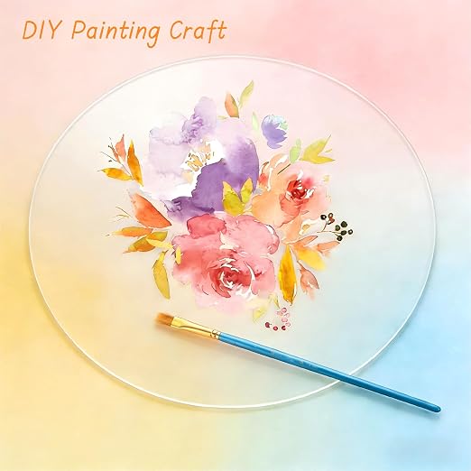 2pcs Clear Round Sheet Acrylic Circle Cake Disk Acrylic Sheets 7 in | Table Top - Image 5