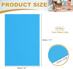 uxcell 5 Pcs Blue EVA A4 Foam Sheets Crafts, 12 x 8 Inch Foam Paper - Image 2