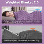 Knitted Weighted Blanket for Adult, No Beads Heavy Blanket 50” x 60'' 7lbs - Image 8